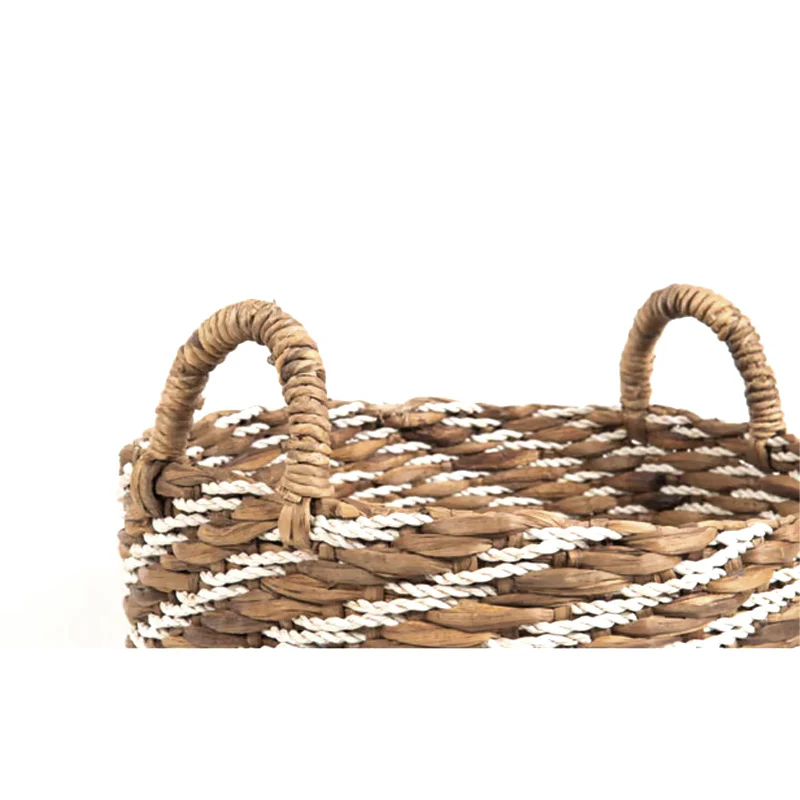 Panier souple Elise - 35 x 35 x 35 cm - taille L - jute - motifs chevrons - Image 4