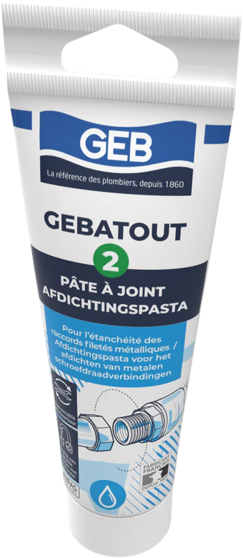 Pâte à joint non durcissante GEB Gebatout 2 pour raccords filetés métalliques 125ml - GEB - 103981 - Image 4