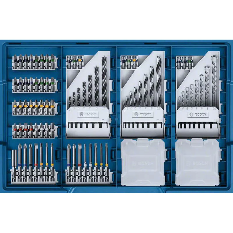 Perceuse Visseuse à percussion sans fil BOSCH 06019H110C GSB 18V-21 Professional (2 x 4,0Ah) avec 82 accessoires - Image 4