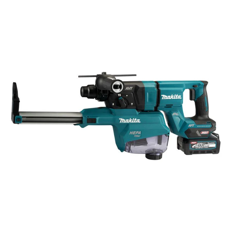Perforateur-burineur SDS-PLUS 40V max Li-Ion - 28 mm XGT avec kit d'aspiration MAKITA HR007GM202 2 x 4,0Ah + chargeur en coffret - Image 2
