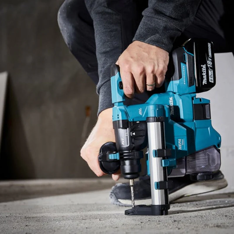Perforateur SDS+ Brushless 2x5Ah 18V LXT ® MAKITA DHR183RTWJ + système d'aspiration + MAKPAC - Image 2