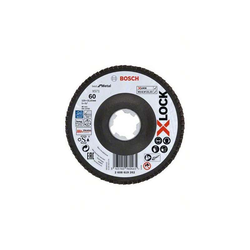 Plateau à lamelles BOSCH Professional X-LOCK X571 Best for Metal Ø 125 mm - Image 3