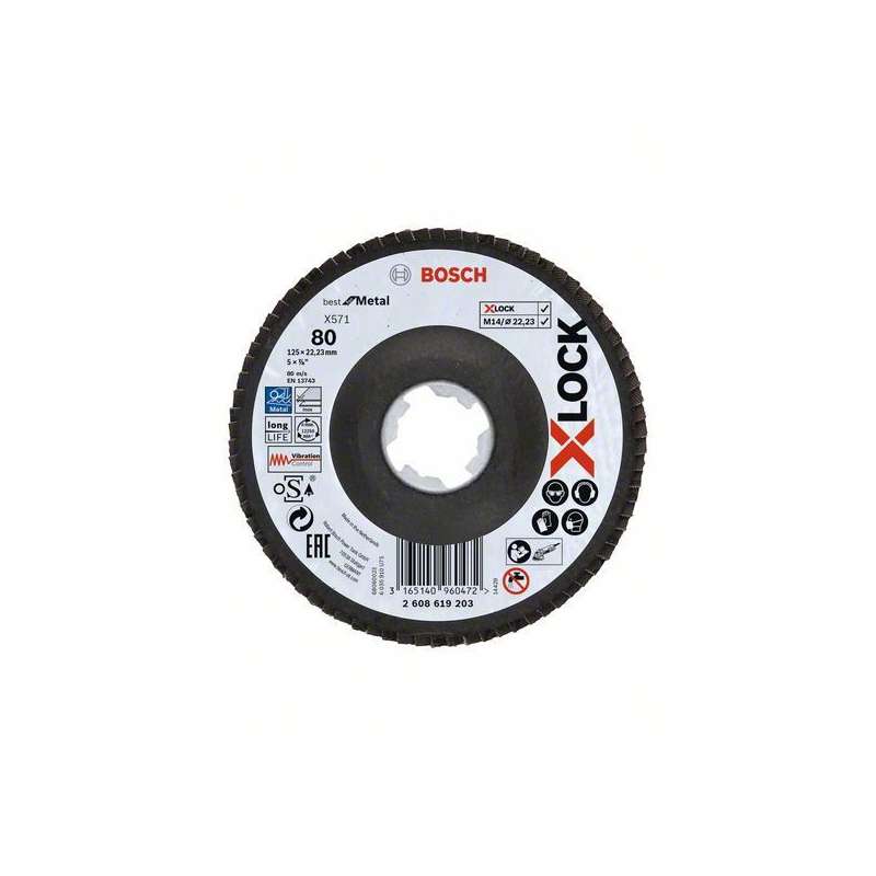 Plateau à lamelles BOSCH Professional X-LOCK X571 Best for Metal Ø 125 mm - Image 4
