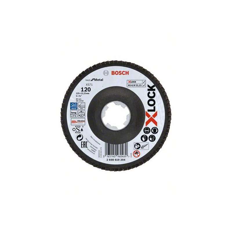 Plateau à lamelles BOSCH Professional X-LOCK X571 Best for Metal Ø 125 mm - Image 5