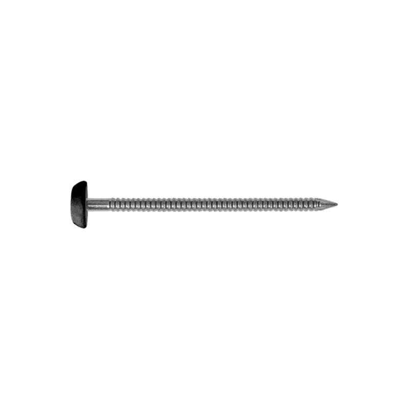Pointe Plastop Tête Ronde inox A4 NORFIX annelée Gris Anthracite