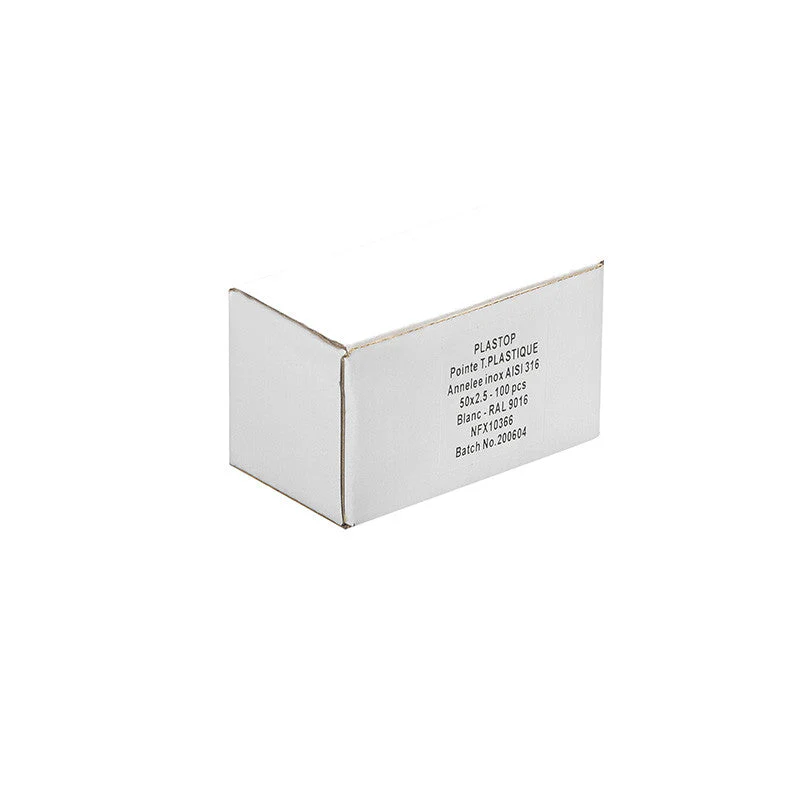 Pointe Plastop Tête Ronde inox A4 NORFIX annelée Gris Anthracite - Image 2