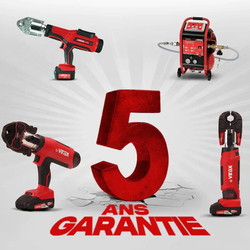 Sertisseuse L2X VIRAX 253571 - 20kN + 2 batteries 18V 2Ah Li-Ion CAS + pince mère - Image 6