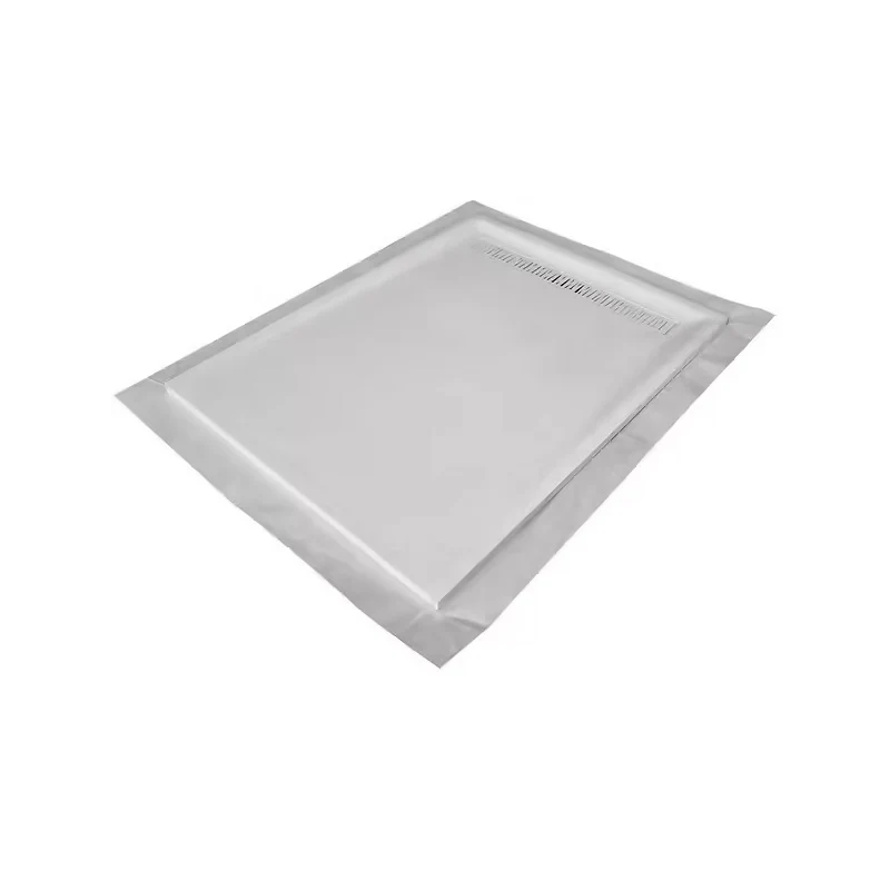 Receveur résine MARMOX blanc imitation ardoise - grille caniveau excentrée - Image 2