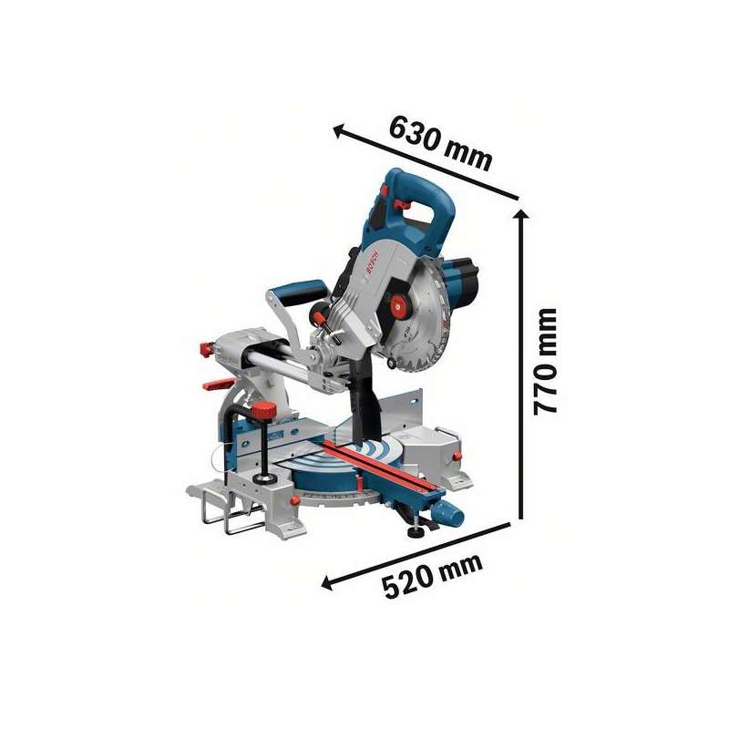 Scie à onglets sans-fil BOSCH 0601B41000 - GCM 18V-216 Professional Biturbo - 18V - Ø 216mm (vendu sans batterie) - Image 3