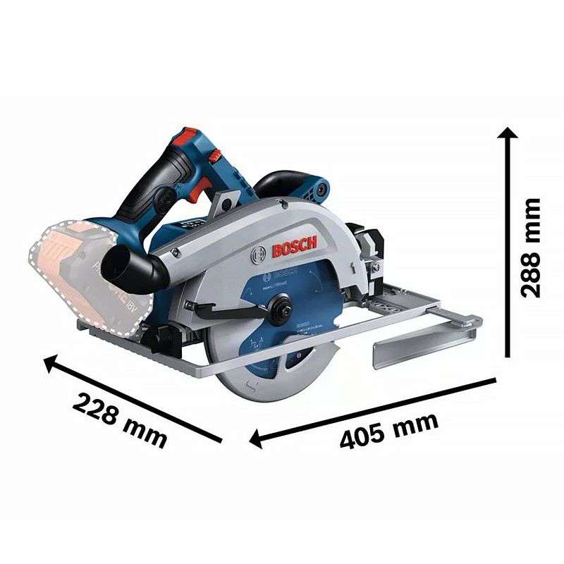 Scie circulaire sans fil BITURBO BOSCH GKS 18V-68 GC Professional en L-Boxx (2x8Ah) - Image 5