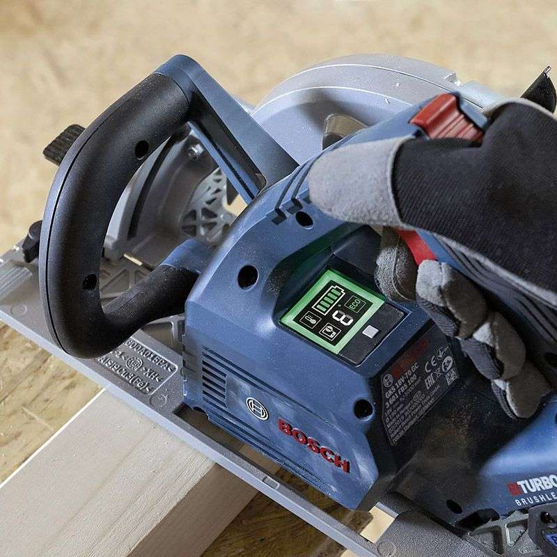 Scie circulaire sans fil BITURBO BOSCH GKS 18V-68 GC Professional en L-Boxx (2x8Ah) - Image 7