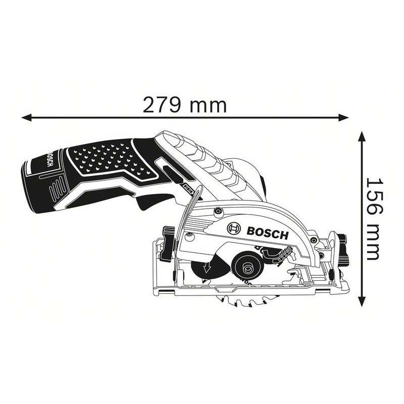 Scie circulaire sans fil BOSCH 06016A1001 - GKS 12V-26 Professional 12V (vendu sans batterie) - Image 2