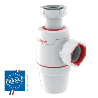 Siphon Wirquin Néo de lavabo, avec joints bi-injectés, sortie Ø40mm - Wirquin - 30722154