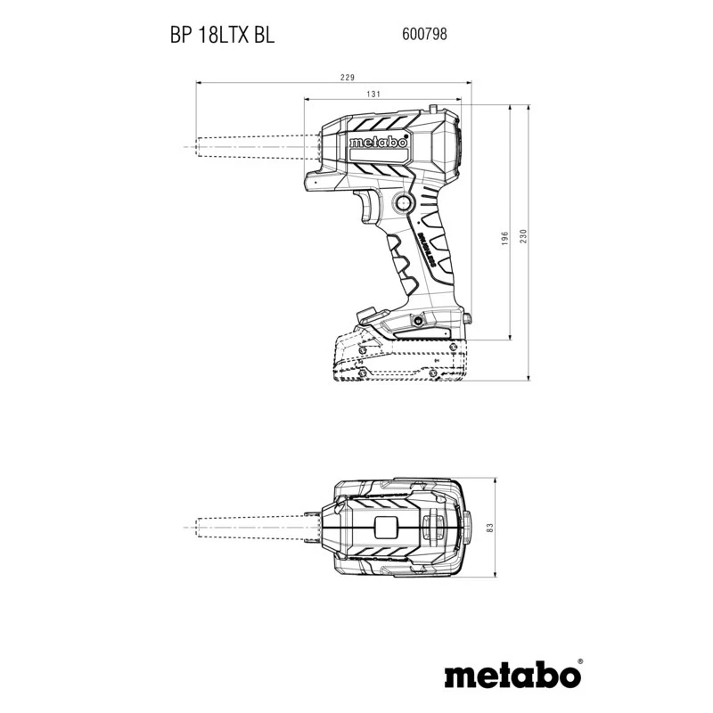 Souflette METABO BP 18 LTX BL - Pick+Mix (vendu sans batterie) en carton - Image 4