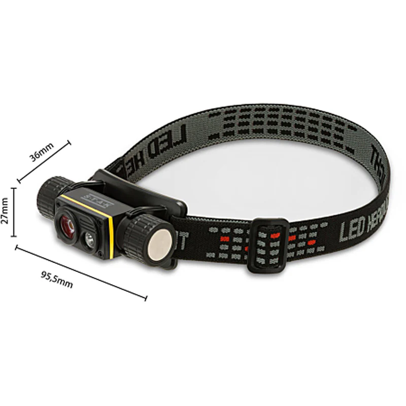 STELIOS : Lampe frontale rechargeable 15 W / 1 500 lumens avec lumière UV 365 nm et aimant. Noire STAK - VELAMP - ST216 - Image 2