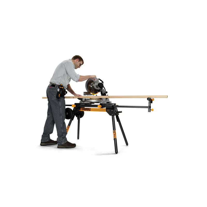 Support de scie à onglet universel extensible (maxi 195cm), à roulettes - TOUGHBUILT - TB-S510-XEA - Image 2
