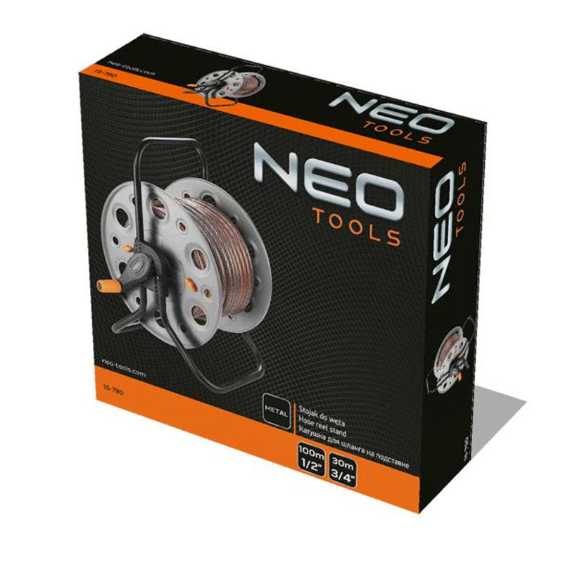 Support pour tuyau d'arrosage NEO TOOLS 15-790 structure métallique, jusqu'à 100 m de tuyau 1/2" - Image 3