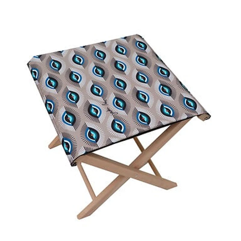 Tabouret de jardin pliant - Polyester et coton - Solaire
