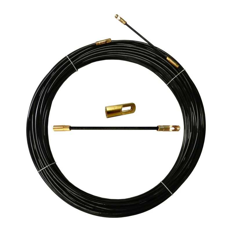 Tire fils noir en nylon Ø4mm, 20m, à tête interchangeable TECNID - VELAMP - SYN4-020 - Image 2
