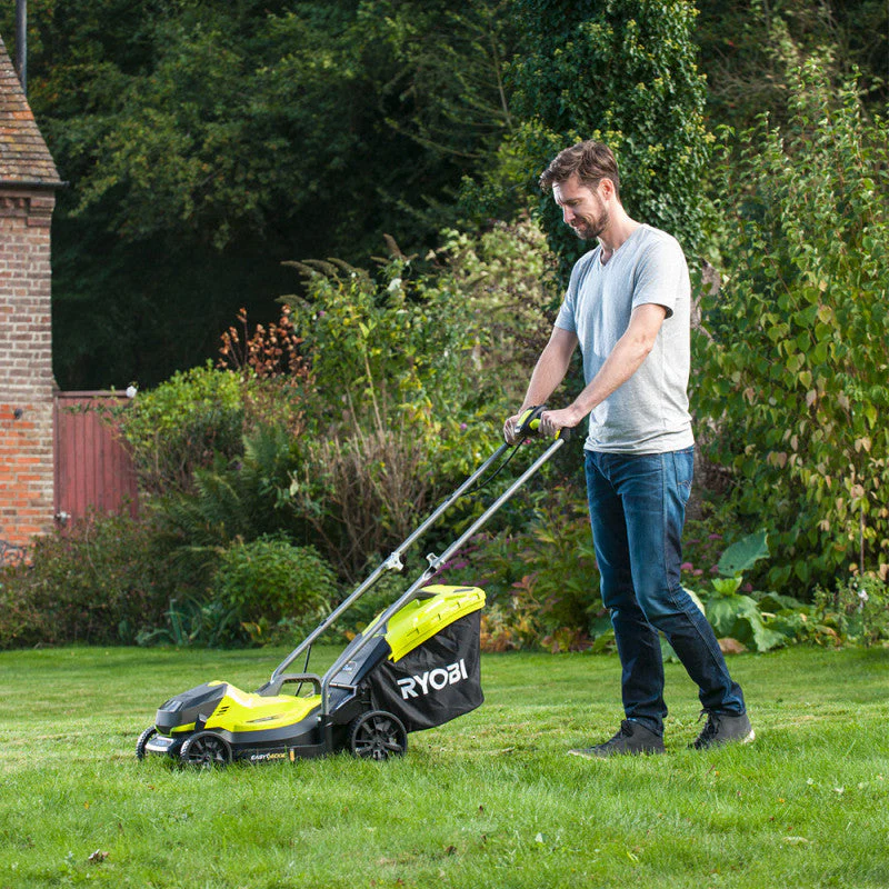 Tondeuse 18V RYOBI RLM18X33B40 - Ø coupe 33 cm - ramassage et mulching - 1 bat Li-Ion 4,0 Ah + chargeur rapide - Image 4