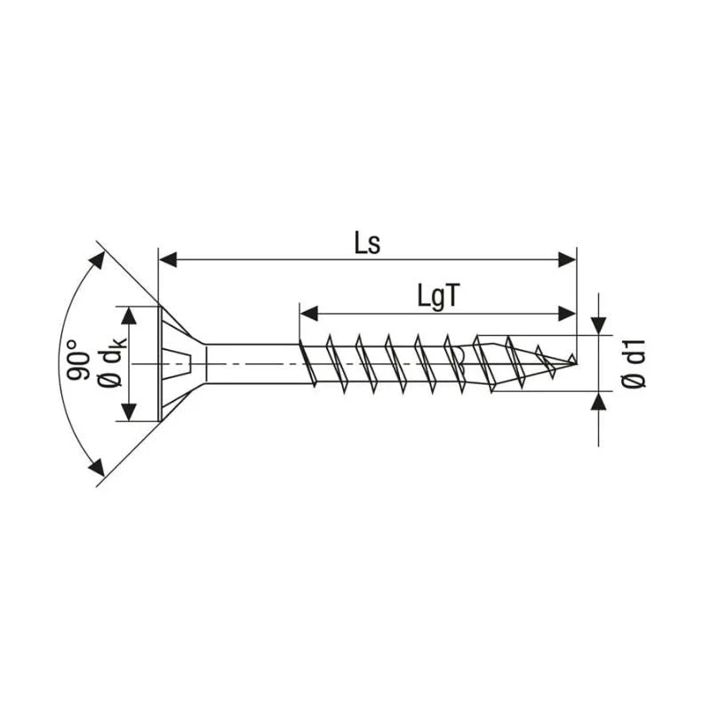 Vis à bois tête fraisée filetage partiel T-STAR plus T20 4CUT (180 pcs)- SPAX - Image 2